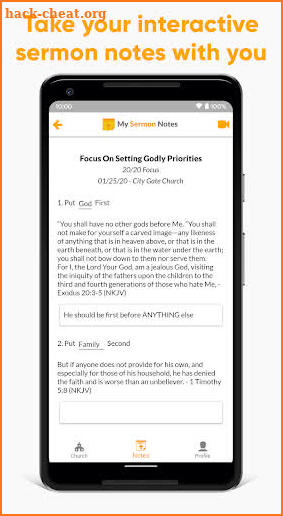 My Sermon Notes screenshot