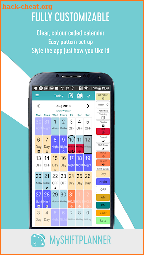 My Shift Planner - Personal Shift Work Calendar screenshot