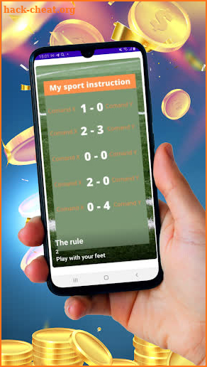 My sport instruction screenshot