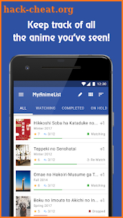 MyAnimeList screenshot