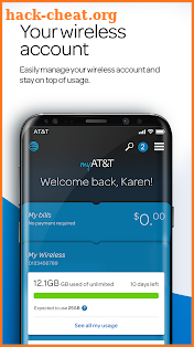 myAT&T screenshot