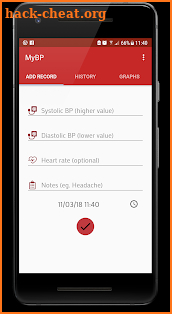 MyBP - Blood Pressure Log screenshot