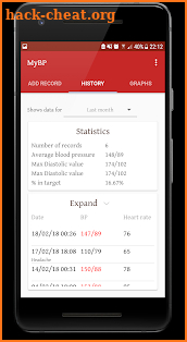 MyBP - Blood Pressure Log screenshot