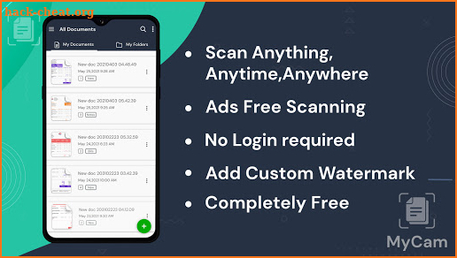MyCam - Free Docs Scanner & PDF Converter screenshot