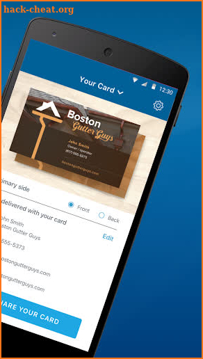 mycard: Send your Vistaprint business card screenshot