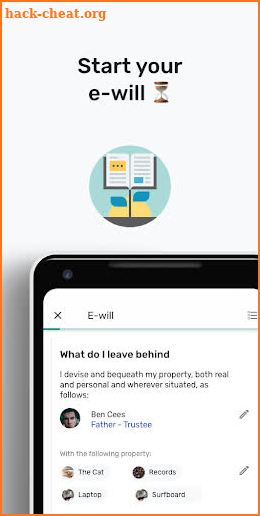 Myend® E-will manager screenshot