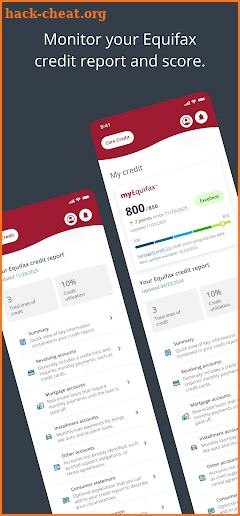 myEquifax screenshot