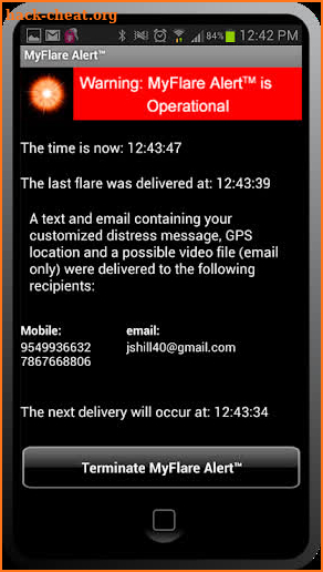 MyFlare - safety app for emergency situations screenshot