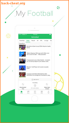 Myfootball-football live,news,stats screenshot