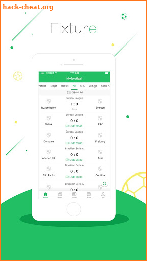 Myfootball-football live,news,stats screenshot