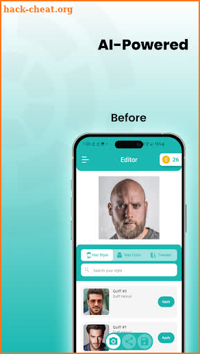 MyHair360 Men's Hair Editor screenshot