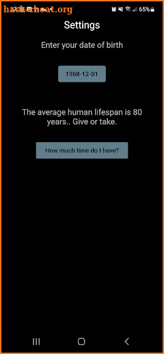 MyLifeClock screenshot