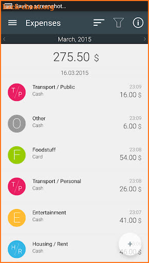 MyMoney. Expense Manager screenshot