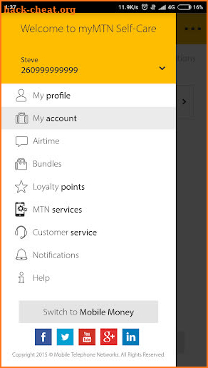 MyMTN screenshot