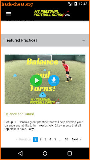 MyPersonalFootballCoach screenshot