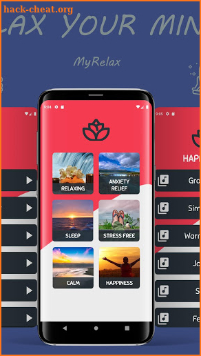 MyRelax – Anxiety Relief App music stress screenshot