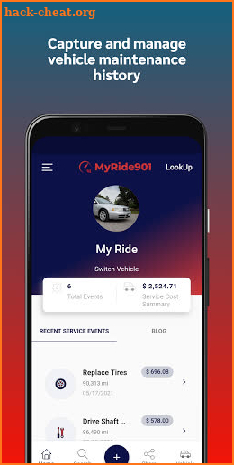 MyRide901 Car Maintenance Log screenshot