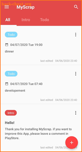 MyScrap - basic note, easy memo screenshot