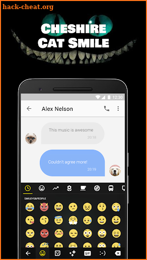 Mysterious Cheshire Cat Keyboard for Android screenshot
