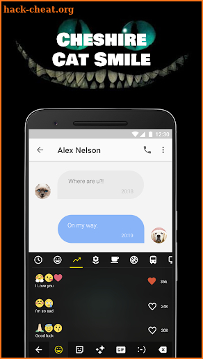 Mysterious Cheshire Cat Keyboard for Android screenshot