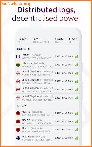 MysteriumVPN: decentralized VPN screenshot