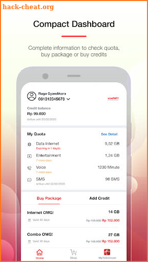 MyTelkomsel Lite – Check Quota & Buy Package screenshot