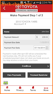 myTFS - Toyota Financial screenshot