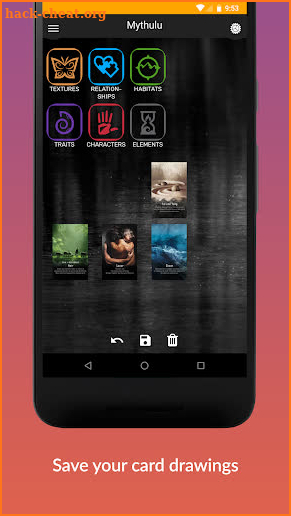 Mythulu Creation Cards screenshot