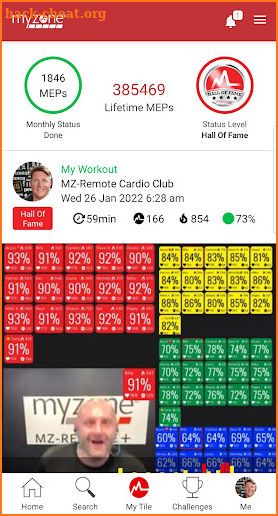 Myzone screenshot