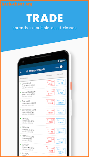 Nadex Exchange - Spreads screenshot