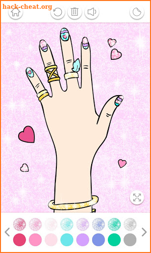 Nail Art Color – Glitter Girls Coloring Book screenshot