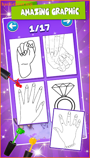 Nail Drawing Book Fashion Coloring Pages screenshot