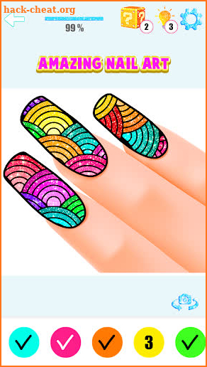 Nails Glitter Color by Number Girls Nail Coloring screenshot