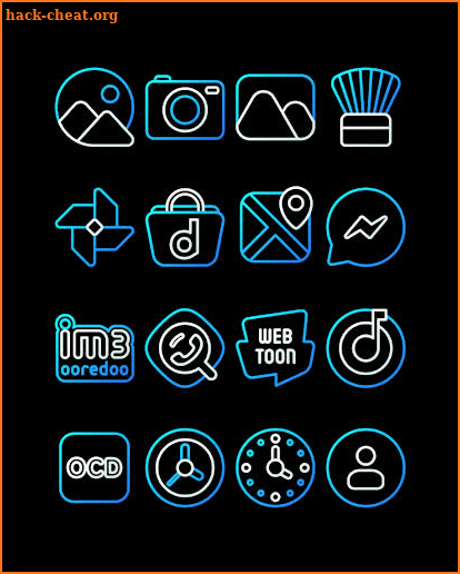 Nambula Blue - Lines Icon Pack screenshot