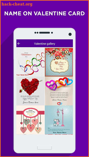 Name on Valentine Card screenshot