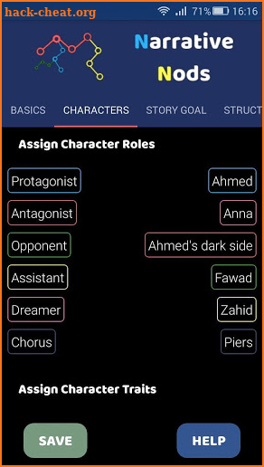 Narrative Nods – Plot Development Tool for Authors screenshot