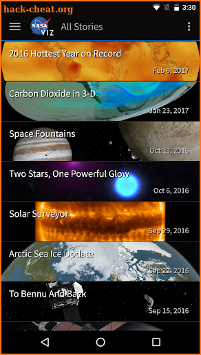 NASA Visualization Explorer screenshot