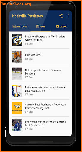 Nashville Predators: Livescore & News screenshot