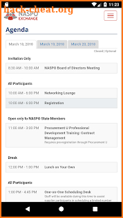 NASPO Exchange 2018 screenshot