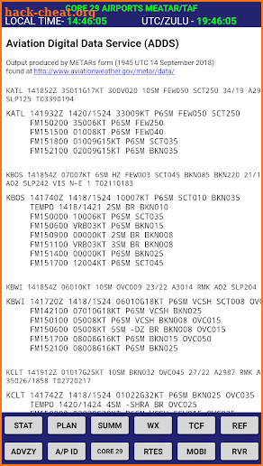 National Airspace System Stat screenshot