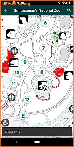 National Zoo SmartZooMap screenshot