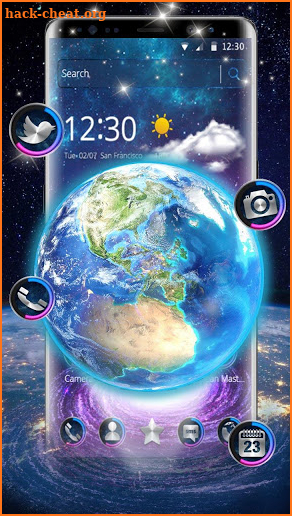 Nature Galaxy Earth Theme screenshot