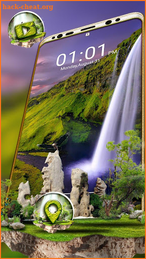 Nature Waterfall Launcher Theme screenshot