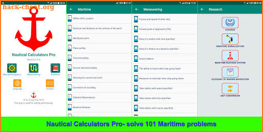 Nautical Calculators Pro screenshot