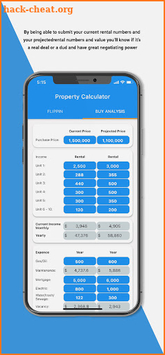 Navid Moosa REI Calculator screenshot