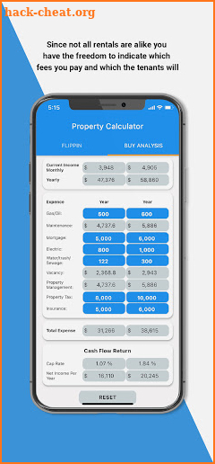 Navid Moosa REI Calculator screenshot