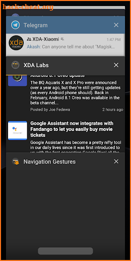 Navigation Gestures screenshot