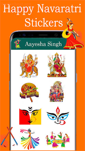 Navratri Stickers for whatsapp - Dussehra stickers screenshot