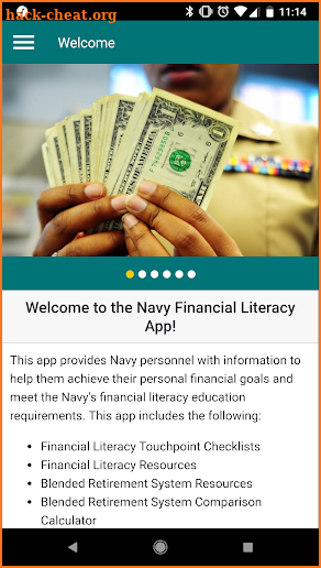 Navy Financial Literacy screenshot