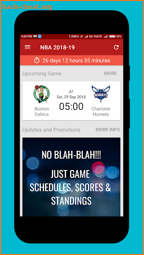 NBA Basketball Games Schedule, Scores screenshot